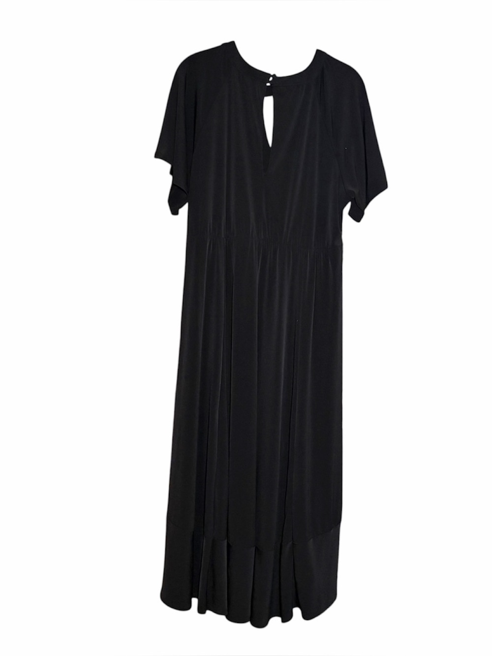 Torrid Midi Skater Hilow Dress SZ 2X Black Flutter Sleeve Goth Whitchy - Picture 2 of 4